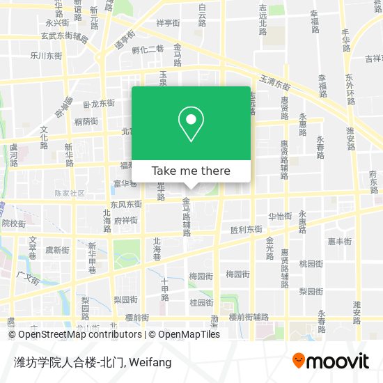 潍坊学院人合楼-北门 map