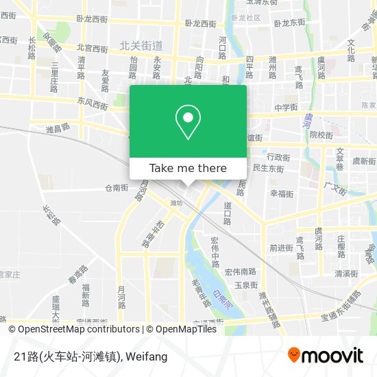 21路(火车站-河滩镇) map