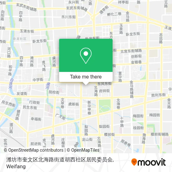 潍坊市奎文区北海路街道胡西社区居民委员会 map