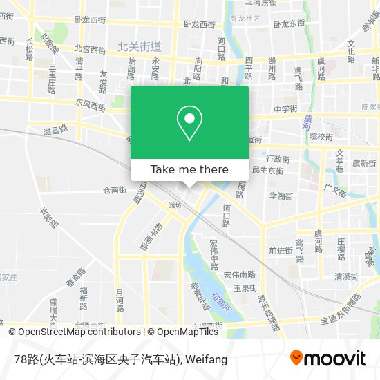 78路(火车站-滨海区央子汽车站) map