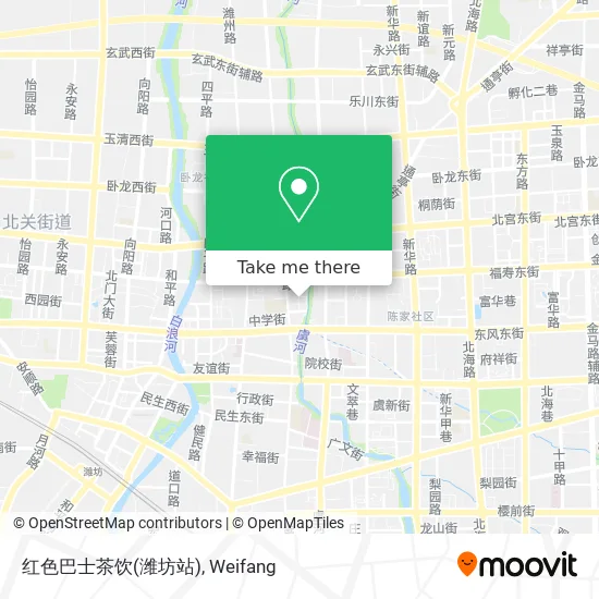 红色巴士茶饮(潍坊站) map