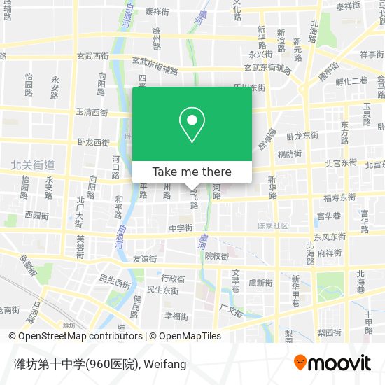 潍坊第十中学(960医院) map