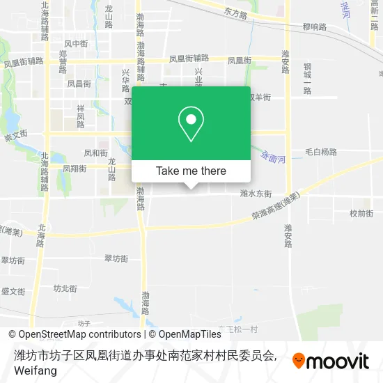 潍坊市坊子区凤凰街道办事处南范家村村民委员会 map