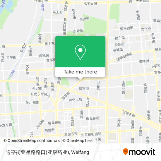 通亭街亚星路路口(亚康药业) map