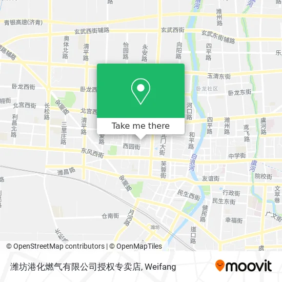 潍坊港化燃气有限公司授权专卖店 map
