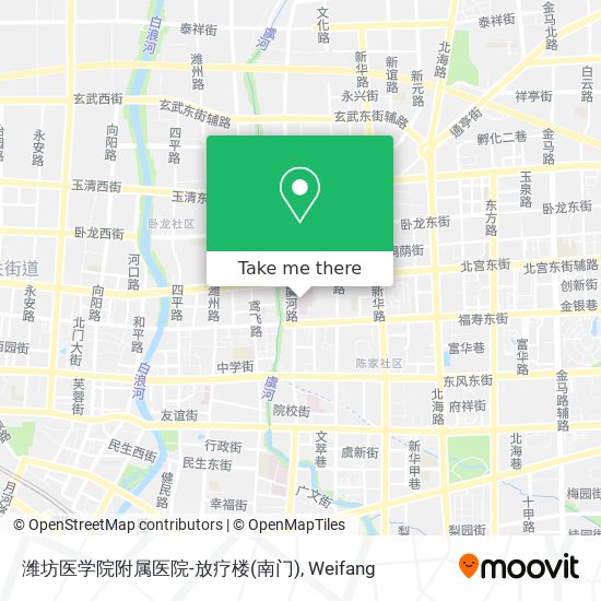 潍坊医学院附属医院-放疗楼(南门) map
