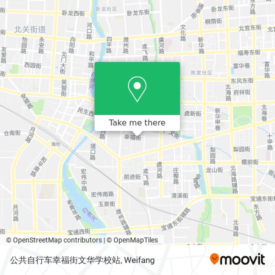 公共自行车幸福街文华学校站 map