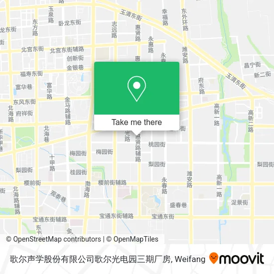 歌尔声学股份有限公司歌尔光电园三期厂房 map