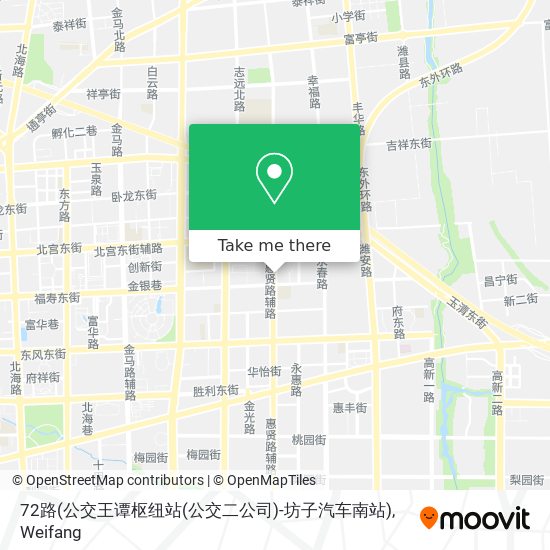 72路(公交王谭枢纽站(公交二公司)-坊子汽车南站) map