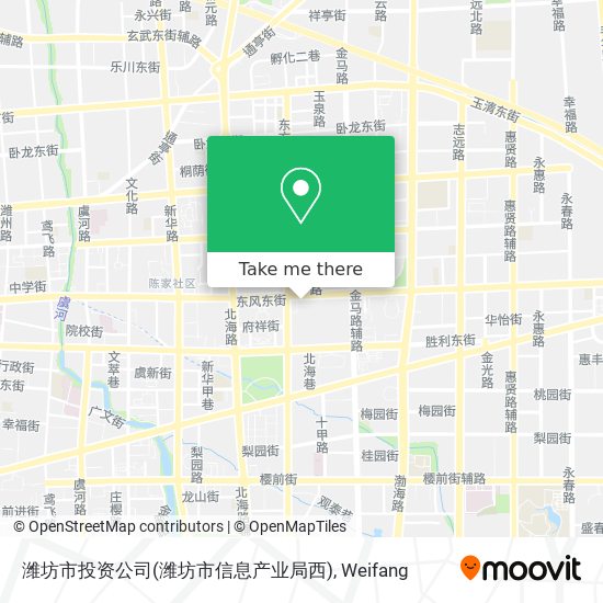 潍坊市投资公司(潍坊市信息产业局西) map