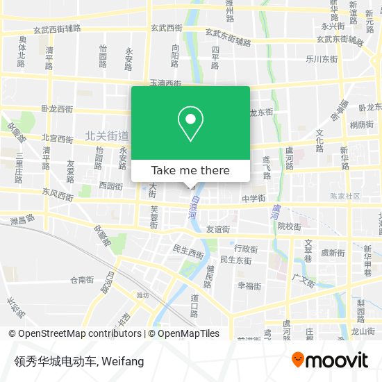 领秀华城电动车 map
