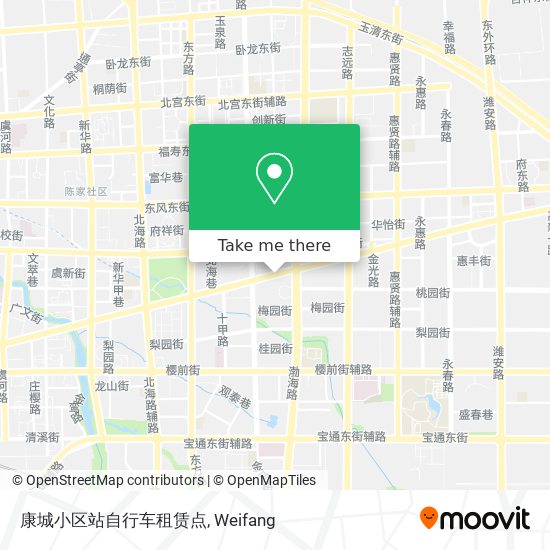 康城小区站自行车租赁点 map