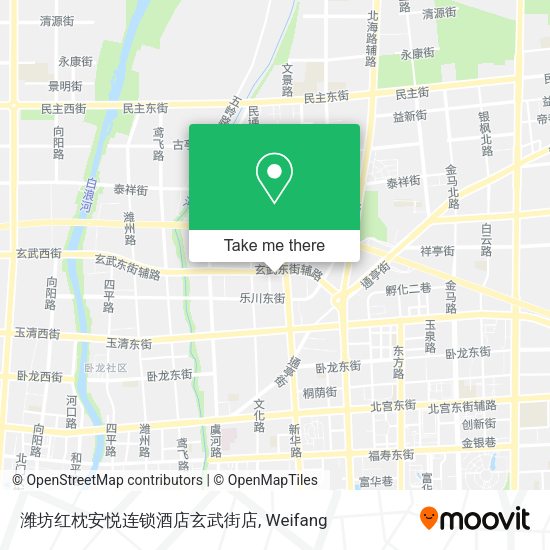 潍坊红枕安悦连锁酒店玄武街店 map