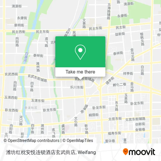 潍坊红枕安悦连锁酒店玄武街店 map