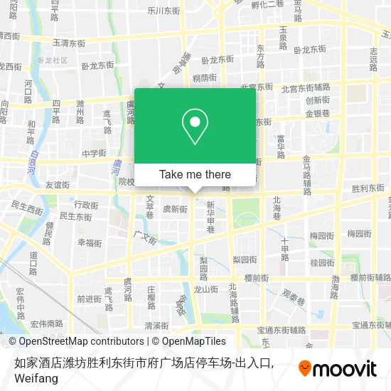 如家酒店潍坊胜利东街市府广场店停车场-出入口 map