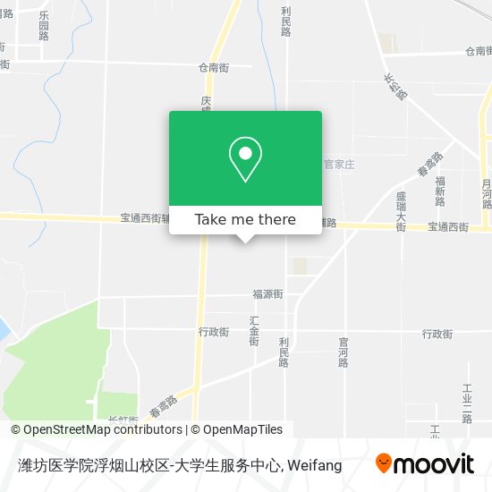 潍坊医学院浮烟山校区-大学生服务中心 map