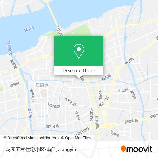 花园五村住宅小区-南门 map