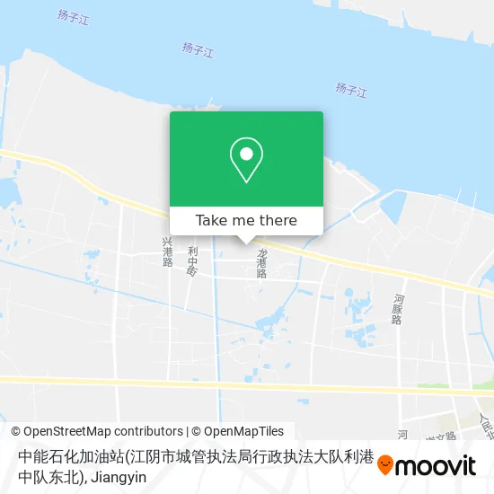 中能石化加油站(江阴市城管执法局行政执法大队利港中队东北) map