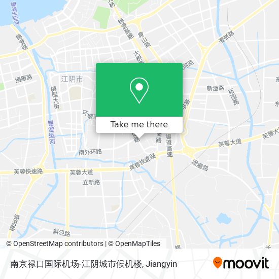 南京禄口国际机场-江阴城市候机楼 map