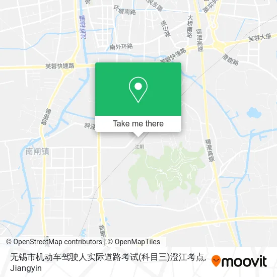 无锡市机动车驾驶人实际道路考试(科目三)澄江考点 map