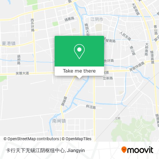 卡行天下无锡江阴枢纽中心 map