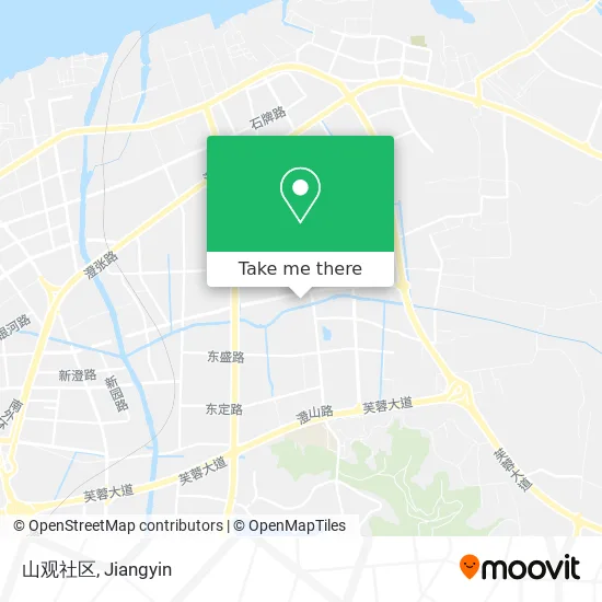 山观社区 map