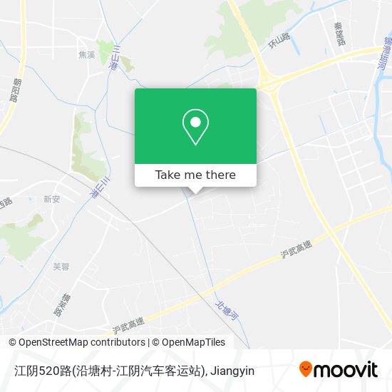 江阴520路(沿塘村-江阴汽车客运站) map