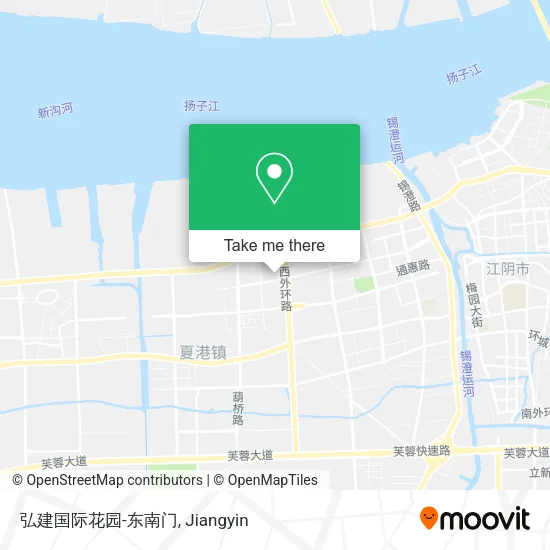 弘建国际花园-东南门 map