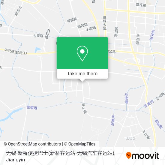 无锡-新桥便捷巴士(新桥客运站-无锡汽车客运站) map