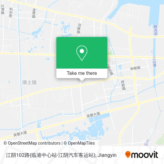 江阴102路(临港中心站-江阴汽车客运站) map