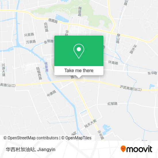 华西村加油站 map