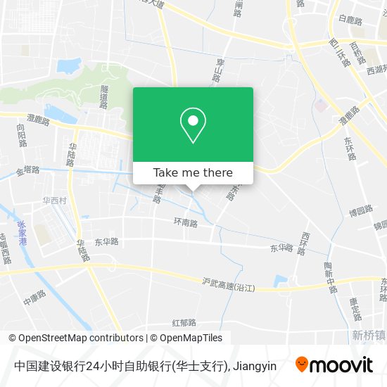 中国建设银行24小时自助银行(华士支行) map