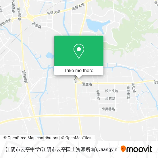 江阴市云亭中学(江阴市云亭国土资源所南) map