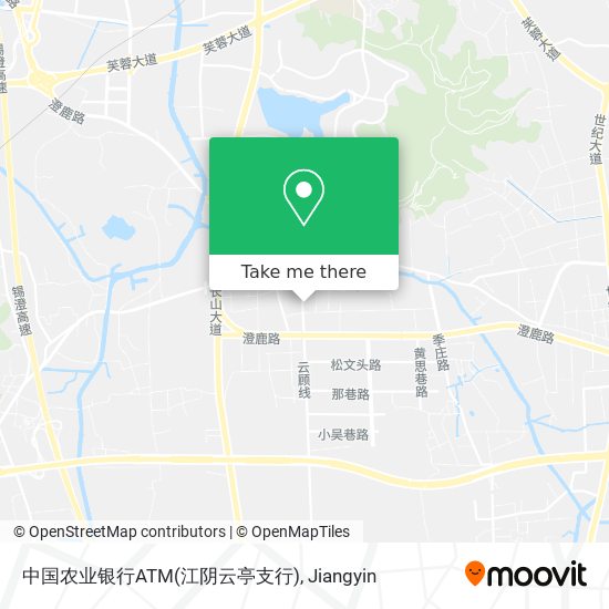 中国农业银行ATM(江阴云亭支行) map
