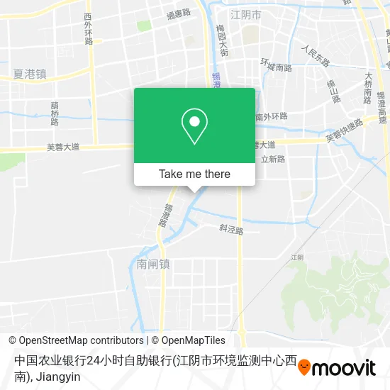 中国农业银行24小时自助银行(江阴市环境监测中心西南) map
