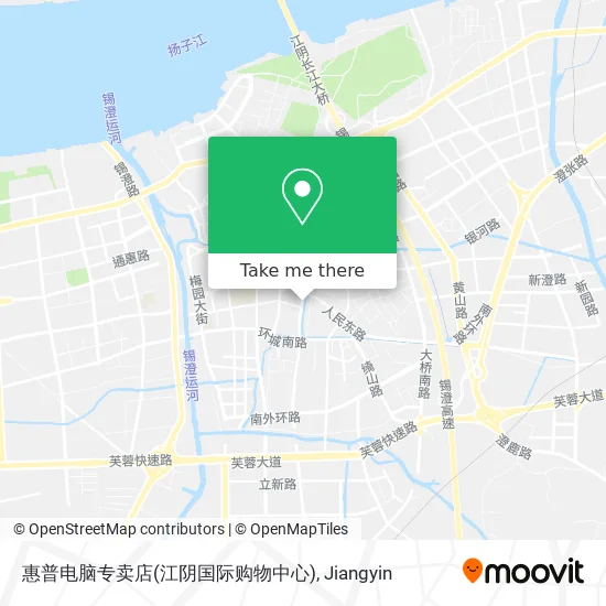 惠普电脑专卖店(江阴国际购物中心) map