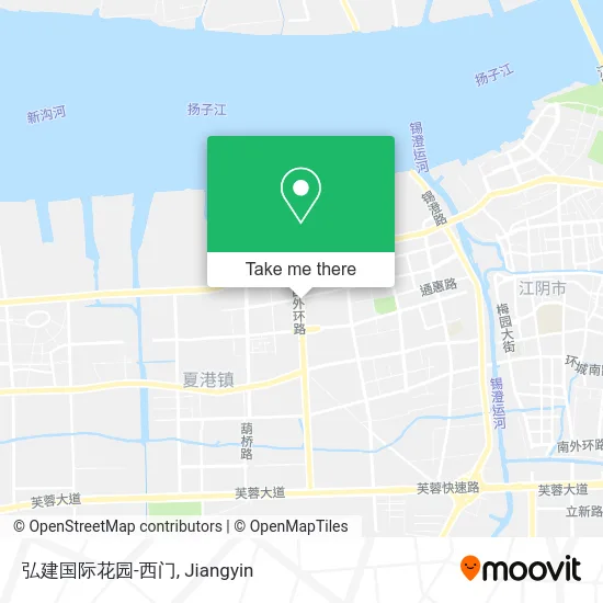 弘建国际花园-西门 map