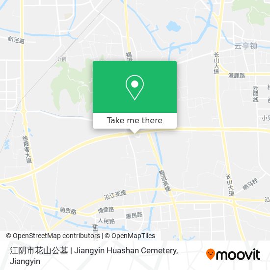 江阴市花山公墓 | Jiangyin Huashan Cemetery map