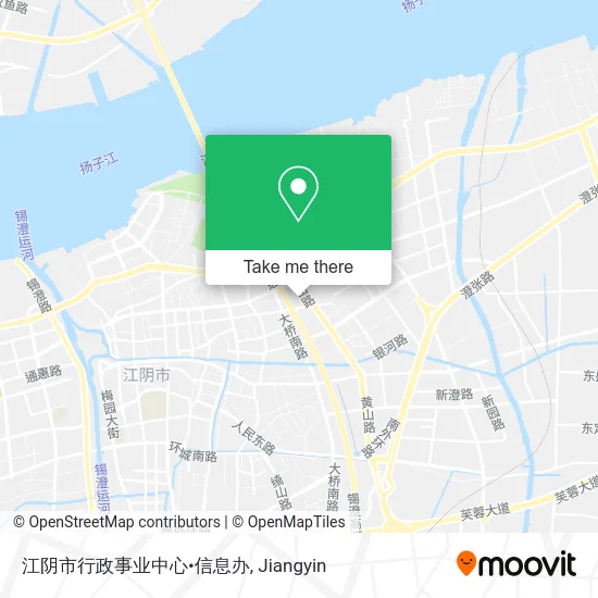 江阴市行政事业中心•信息办 map