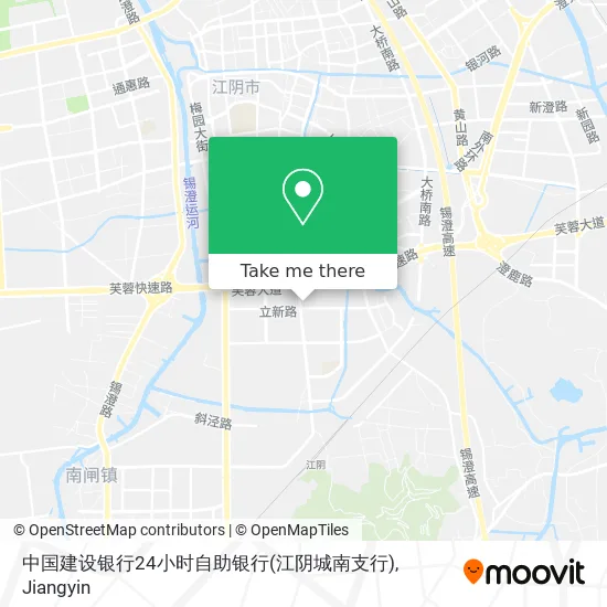 中国建设银行24小时自助银行(江阴城南支行) map