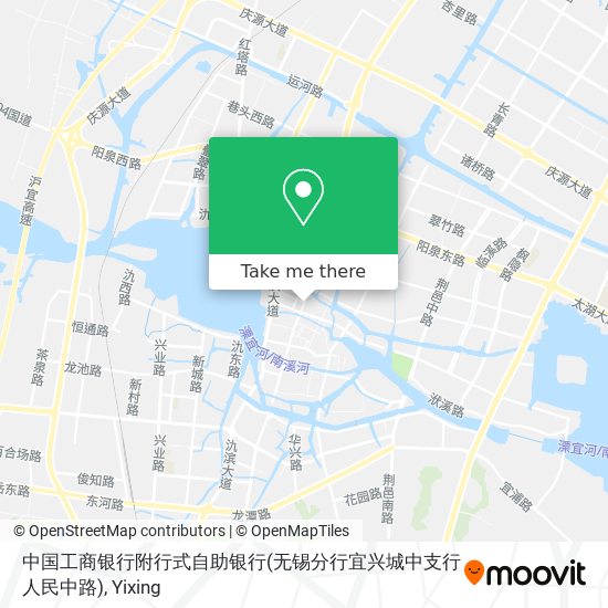 中国工商银行附行式自助银行(无锡分行宜兴城中支行人民中路) map