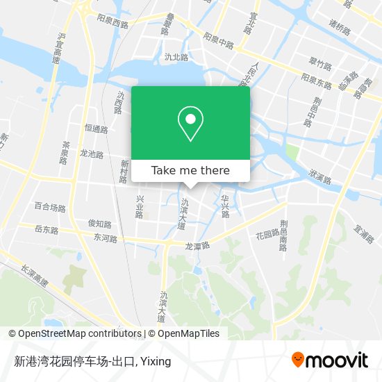 新港湾花园停车场-出口 map