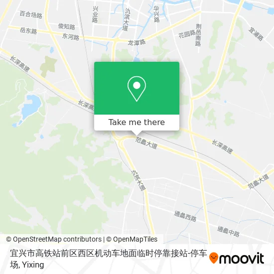 宜兴市高铁站前区西区机动车地面临时停靠接站-停车场 map