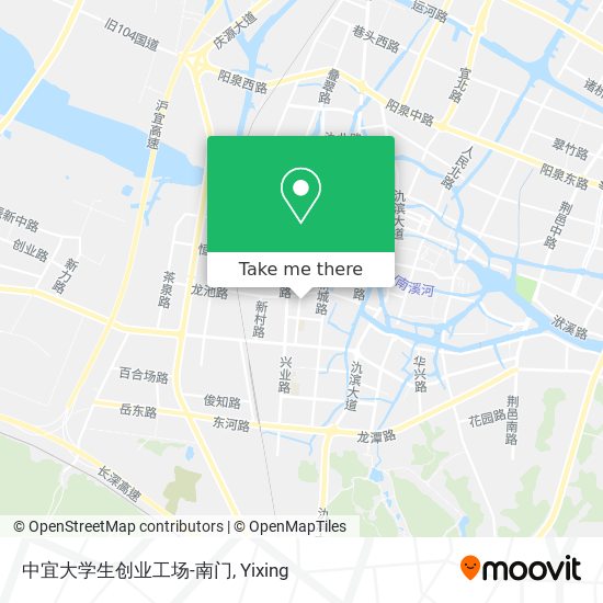 中宜大学生创业工场-南门 map