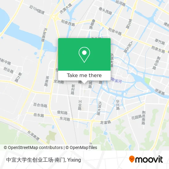 中宜大学生创业工场-南门 map