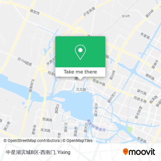 中星湖滨城B区-西南门 map