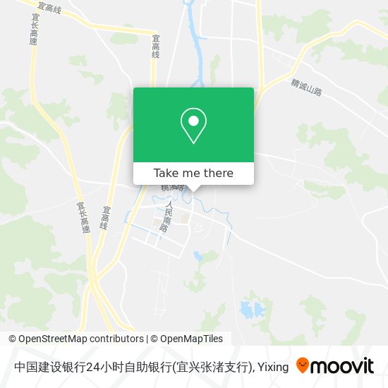 中国建设银行24小时自助银行(宜兴张渚支行) map