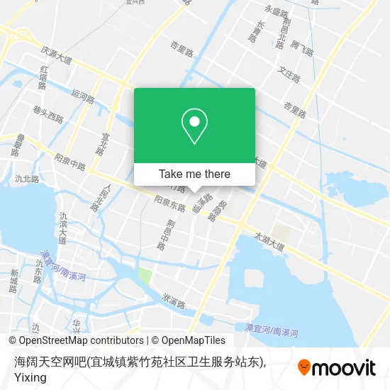 海阔天空网吧(宜城镇紫竹苑社区卫生服务站东) map