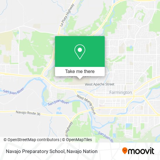 Navajo Preparatory School map