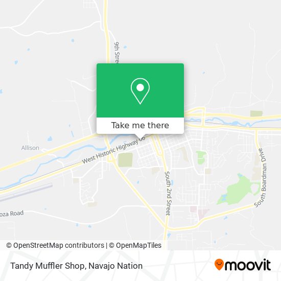 Mapa de Tandy Muffler Shop